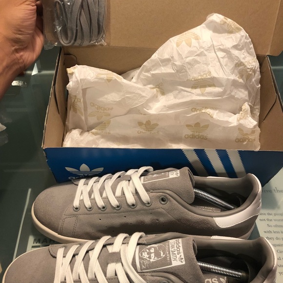Adidas Stan Smith 10.5 suede leather grey - Picture 4 of 8
